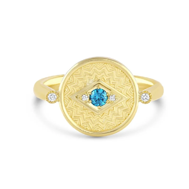 Get Your Favorite Jewelry At The Best Price Petite Evil Eye Ring - 18k Gold + Diamonds Get Your Favorite Jewelry At The Best Price Petite Evil Eye Ring - 18k Gold + Diamonds