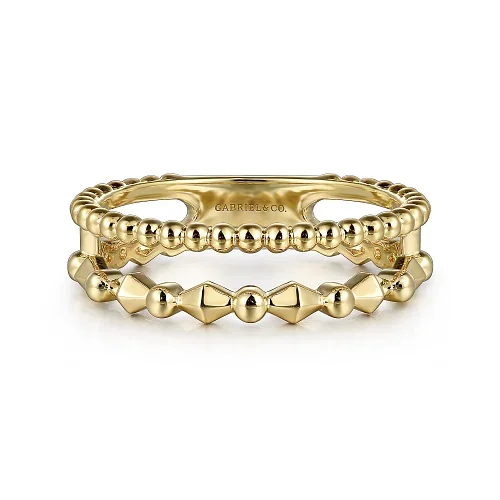 Final Call For Exquisite Jewelry At Reduced Rates Pyramid Easy Stackable Ring in 14K Yellow Gold Final Call For Exquisite Jewelry At Reduced Rates Pyramid Easy Stackable Ring in 14K Yellow Gold