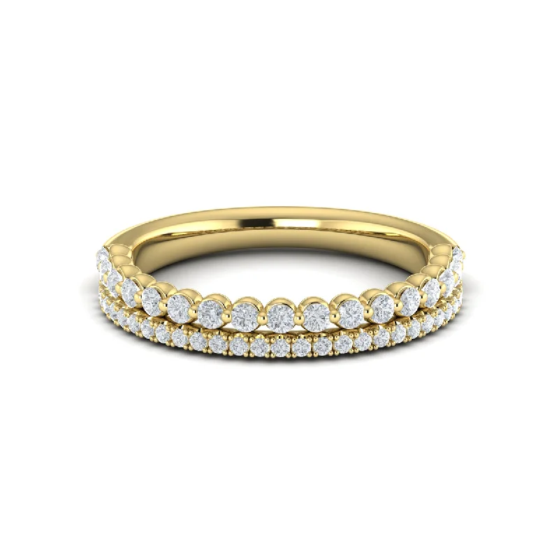 Flash Sale On Stunning Jewelry – Limited Stock Available Round Diamond Two Row Band in 14K Yellow Gold Flash Sale On Stunning Jewelry – Limited Stock Available Round Diamond Two Row Band in 14K Yellow Gold