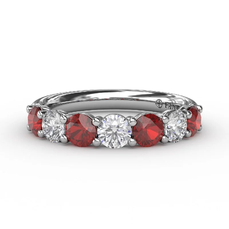 Upgrade Your Collection With Our Limited-Time Jewelry Sale Ruby & Diamond Band in 14K White Gold Upgrade Your Collection With Our Limited-Time Jewelry Sale Ruby & Diamond Band in 14K White Gold