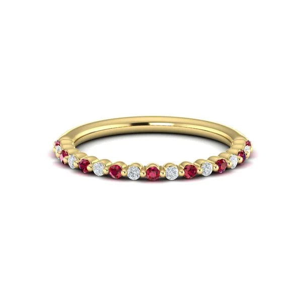 Don't Miss Out – Shop Elegant Jewelry For Less Ruby & Diamond Band in 14K Yellow Gold Don't Miss Out – Shop Elegant Jewelry For Less Ruby & Diamond Band in 14K Yellow Gold