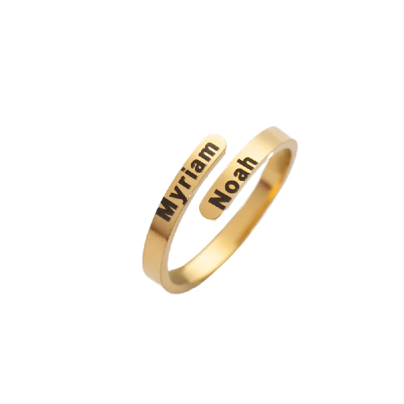 Limited-Time Offer On Premium Jewelry Collections Simple Dual Name Ring