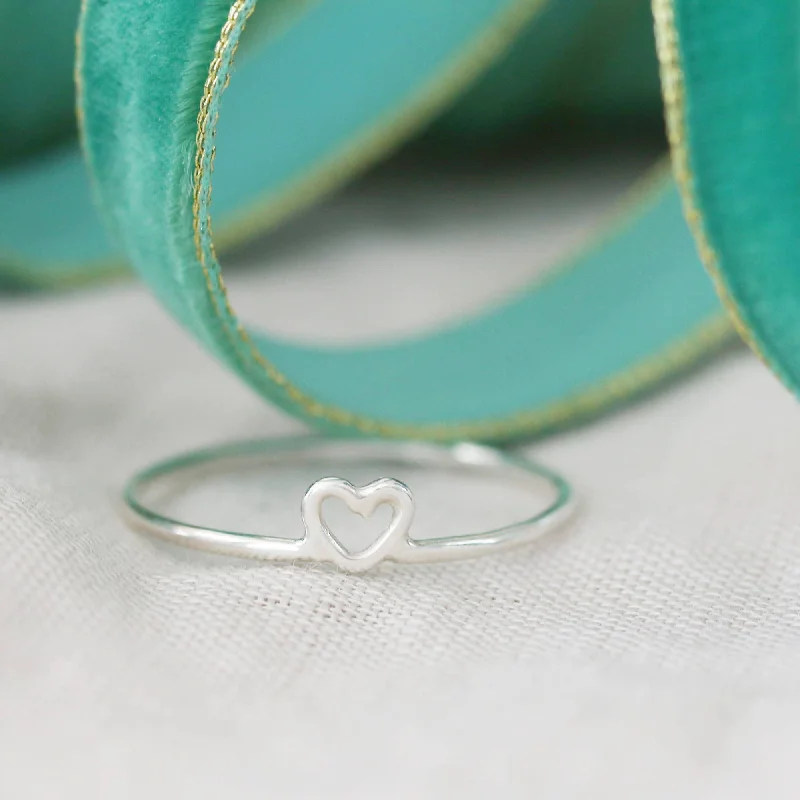 High-Quality Gemstone Jewelry For Special Occasions Heart Stacking Ring by Christina Kober High-Quality Gemstone Jewelry For Special Occasions Heart Stacking Ring by Christina Kober