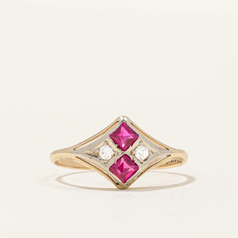 Luxury Meets Affordability – Jewelry Sale Now Live Synthetic Ruby & Natural Diamond Ring | 0.40ctw, 0.06ctw | SZ 6.25 | Luxury Meets Affordability – Jewelry Sale Now Live Synthetic Ruby & Natural Diamond Ring | 0.40ctw, 0.06ctw | SZ 6.25 |