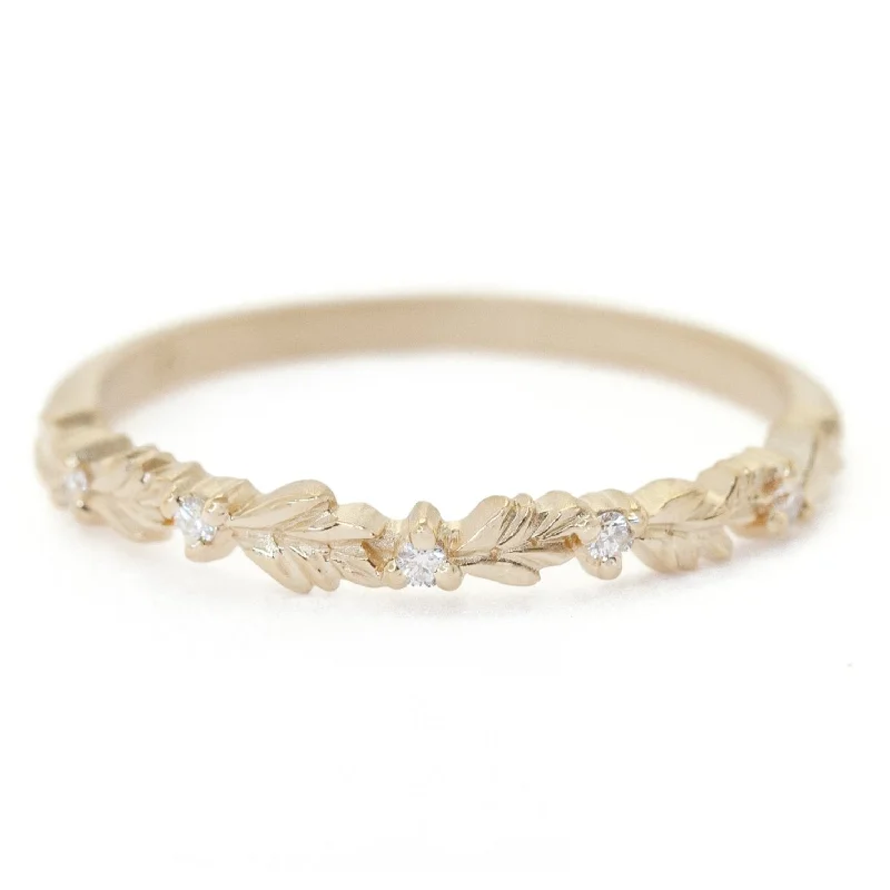 Limited-Stock Jewelry Sale – Shop Before It's Gone Wood Nymph Faye Slender Topper Band - 18k Yellow Gold + Diamonds (.04 ctw) Limited-Stock Jewelry Sale – Shop Before It's Gone Wood Nymph Faye Slender Topper Band - 18k Yellow Gold + Diamonds (.04 ctw)