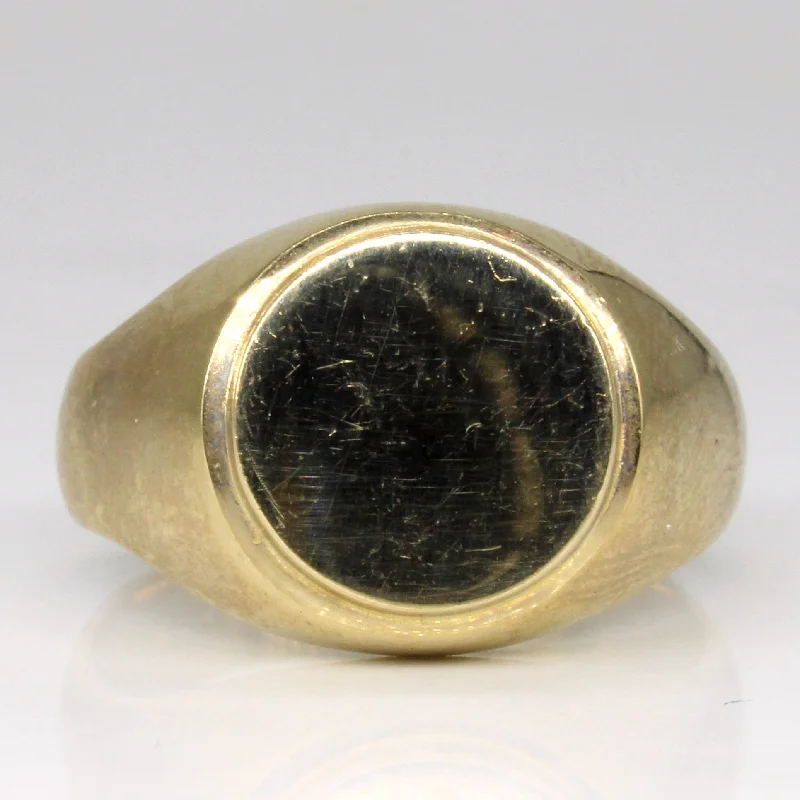 Trending Jewelry Styles Now At Limited-Time Discounts Yellow Gold Signet Ring | SZ 9.5 |