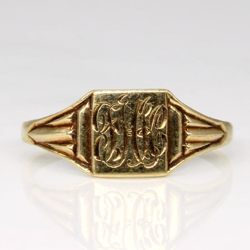 Elegant Jewelry, Exclusive Prices – Shop Now Yellow Gold Initial 'F.H.C.' Ring | SZ 7 |