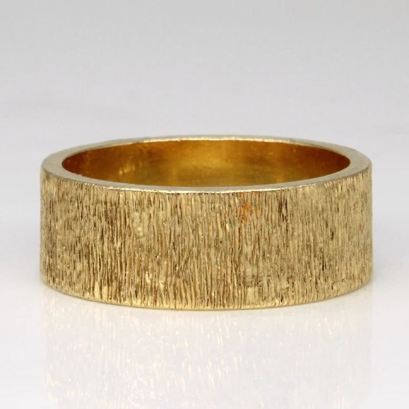 Grab Your Favorite Jewelry At The Lowest Prices Wood Grain Textured Band | SZ 6.5 |