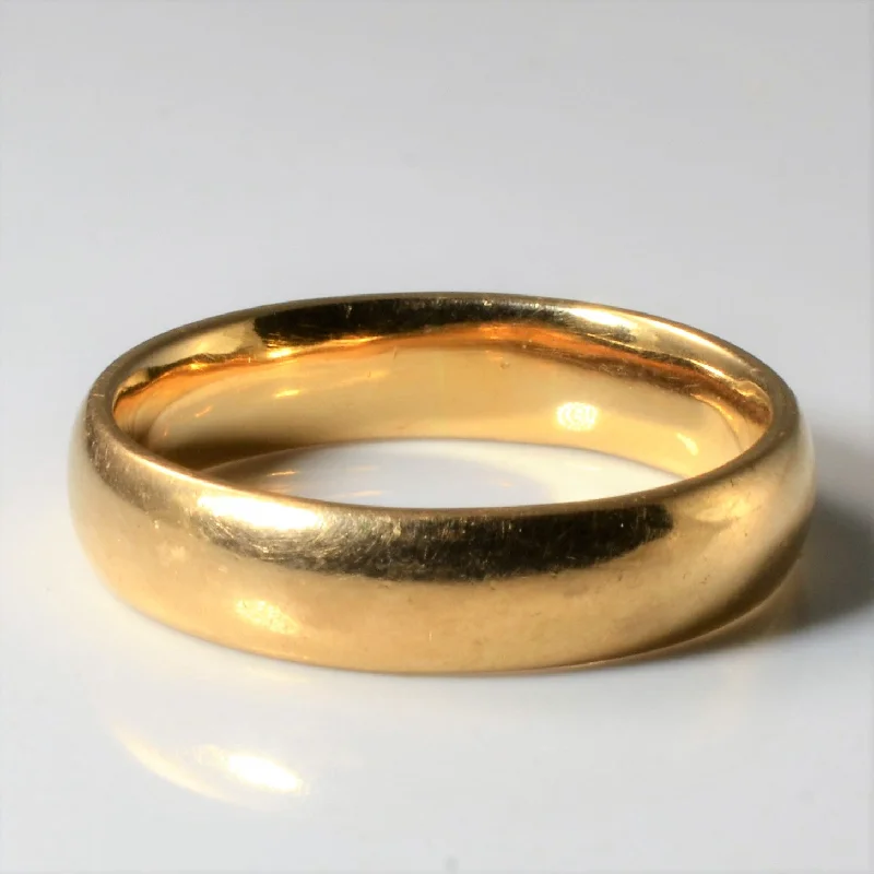 Timeless Jewelry At Special Discount Rates 18k Yellow Gold Plain Band | SZ 9.75 |