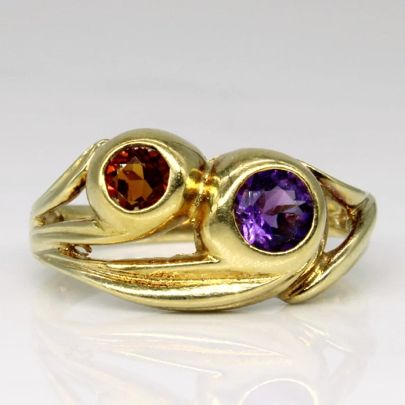 Luxury Jewelry Clearance – Shop Premium Styles Now Amethyst & Citrine Abstract Ring | 0.43ct, 0.19ct | SZ 7 |