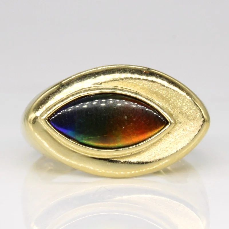 Shop Signature Jewelry Styles At Exclusive Prices Marquise Cabochon Ammolite Cocktail Ring | 1.20ct | SZ 7.75 |