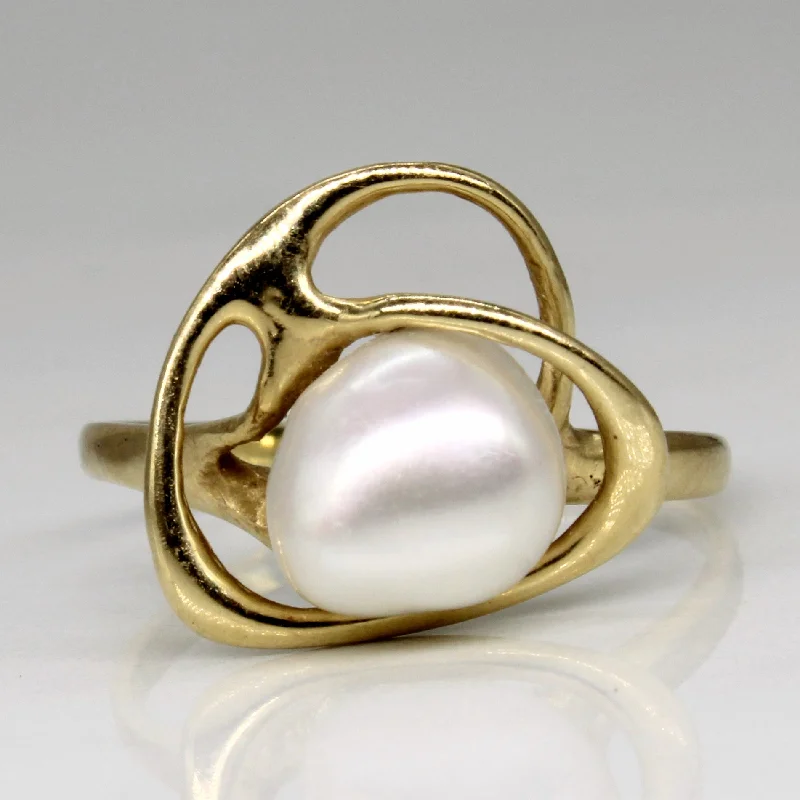 Jewelry Deals That Outshine The Rest Abstract Baroque Pearl Ring | SZ 7.75 |