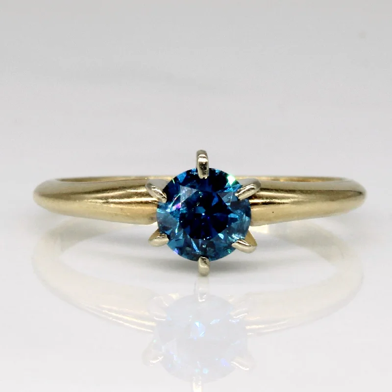 Timeless Elegance Now At Special Discounts Blue Diamond Cathedral Set Ring | 0.48ct | SZ 6.5 |