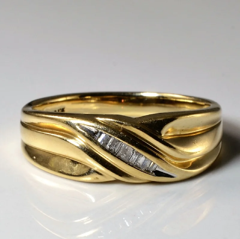 Luxury Jewelry Now At Special Promotional Rates Bypass Baguette Diamond Band | 0.035ctw | SZ 8.5 |