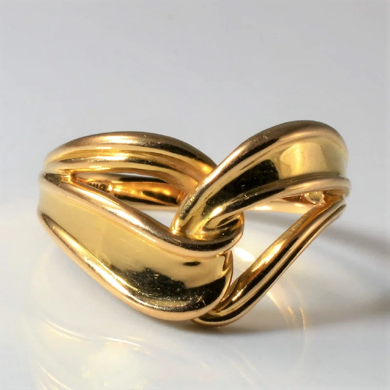 Limited-Time Jewelry Sale – Don't Miss These Deals Chevron Knot Gold Ring | SZ 6 |