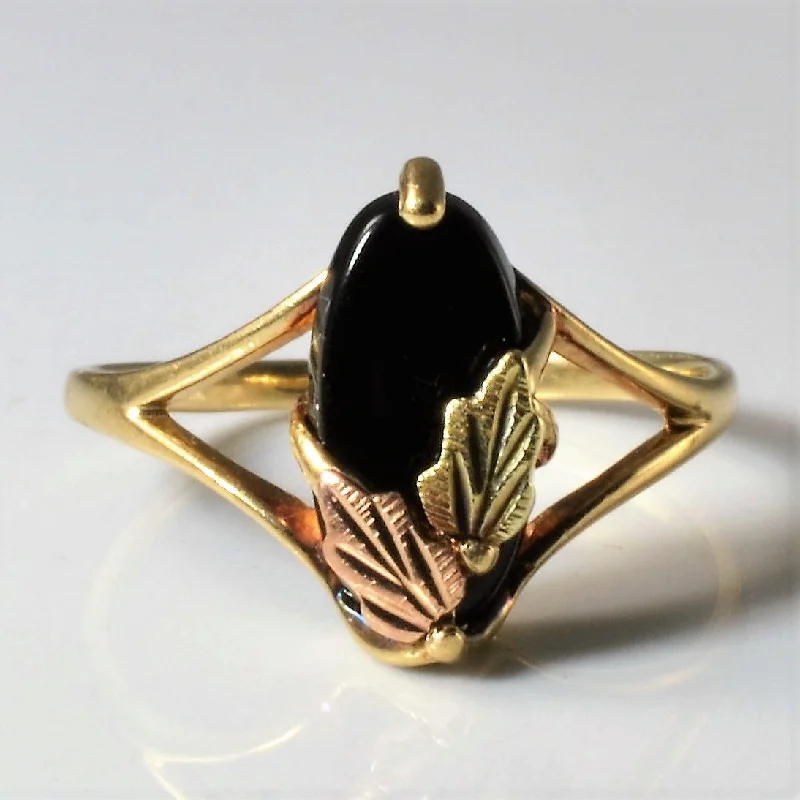 Bestselling Jewelry Now On Sale – Elevate Your Look Leaf Patterned Onyx Ring | 1.50ct | SZ 6.5 |