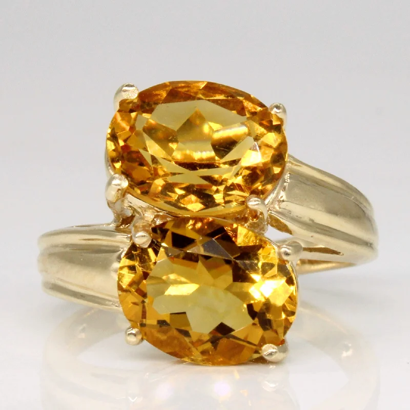 Best Jewelry Deals – Premium Quality At Exclusive Discounts Toi et Moi Citrine Bypass Ring | 4.10ctw | SZ 7 |