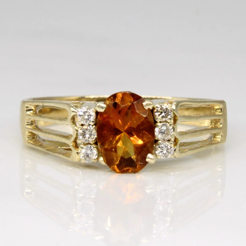 Limited-Time Jewelry Discounts – Shine Without The Splurge High Set Citrine & Diamond Ring | 0.64ct, 0.09ctw | SZ 7.5 |