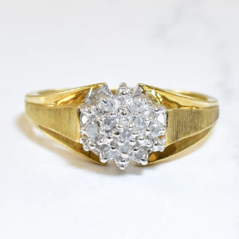 Elegant Jewelry, Exclusive Prices – Shop Now Diamond Cluster Tapered Ring | 0.07ctw | SZ 7 |