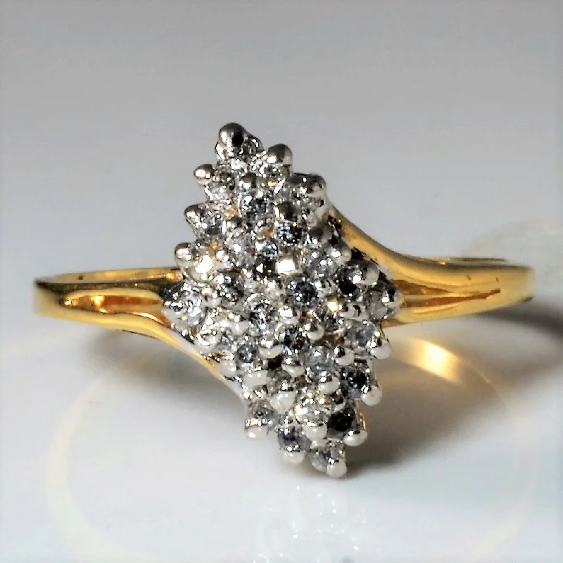 Luxury Meets Affordability – Jewelry Sale Live Now Diamond Cascade Bypass Ring | 0.24ctw | SZ 8.5 |