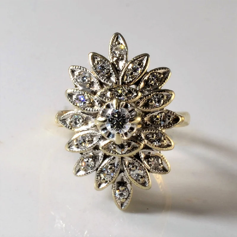 Unmissable Discounts On Timeless Jewelry Pieces Floral Illusion Diamond Burst Ring | 0.39ctw | SZ 5 |