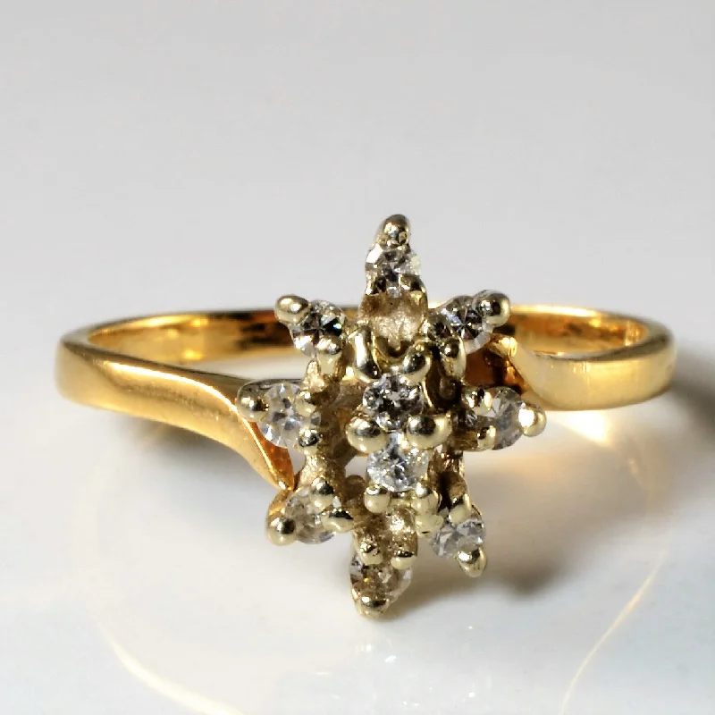 Limited-Time Offer On Elegant Jewelry Pieces Cluster Set Diamond Ring | 0.10ctw | SZ 5.5 |