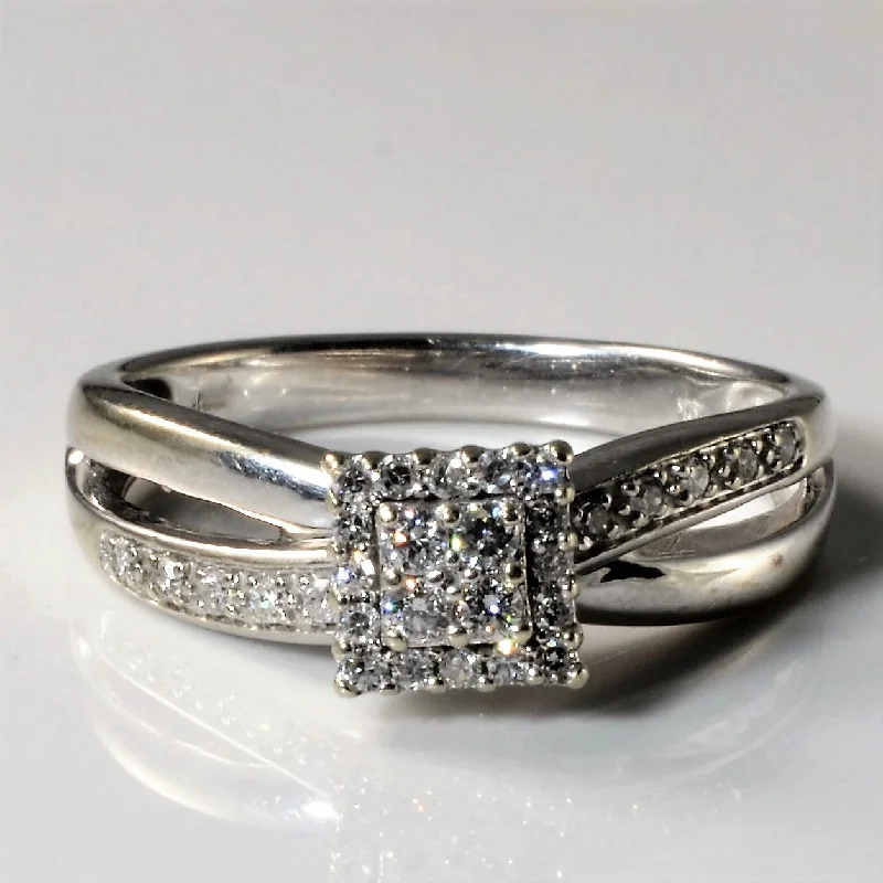 Celebrate With Sparkle – Jewelry Sale Now Live Cluster Set Diamond Ring | 0.21ctw | SZ 7 |