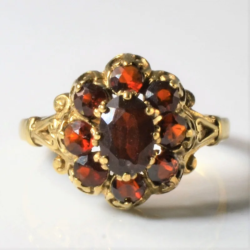 Elegant Jewelry At Unbeatable Offers – Shop Before It's Gone Early 1900s Garnet Cluster Ring | 1.09ctw | SZ 5.25 |