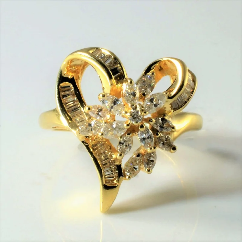 Gorgeous Jewelry, Limited-Time Savings Cluster Set Multi-Diamond Heart Shaped Ring | 0.80ctw | SZ 7 |