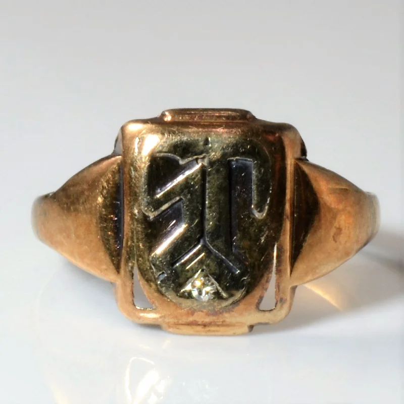 Unmissable Deals On Handmade Jewelry Collections Early 1900s Diamond Signet Ring | 0.02ct | SZ 9.5 |