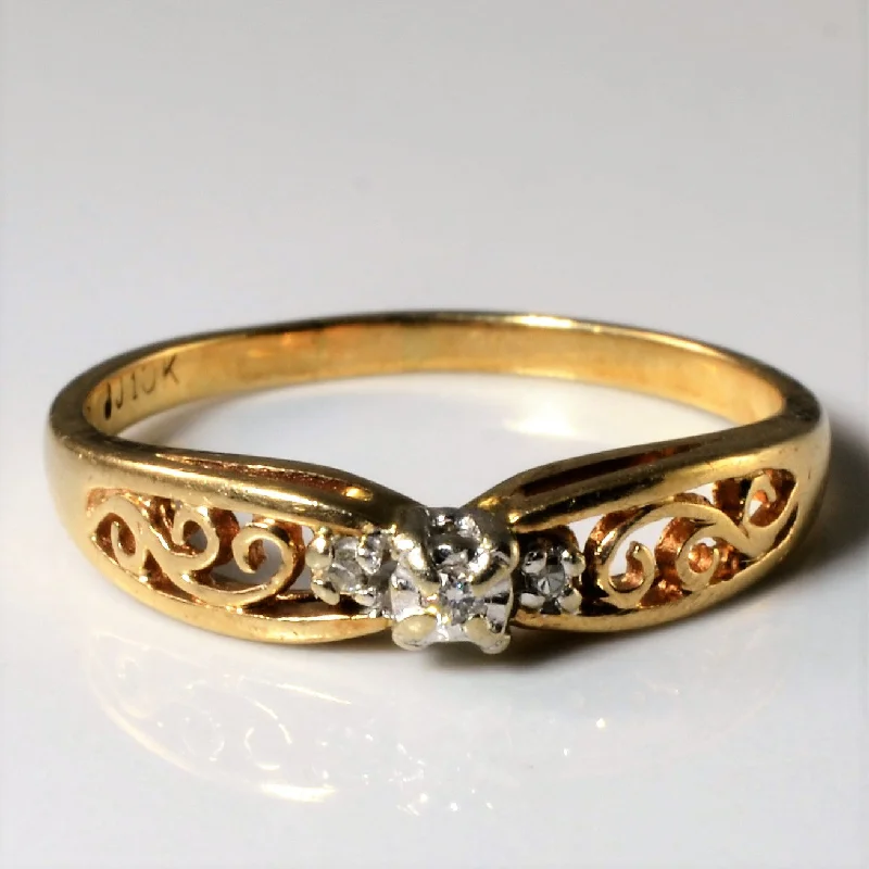 Shop Dazzling Jewelry At The Best Prices Filigree Diamond Ring | 0.02ct | SZ 7.25 |