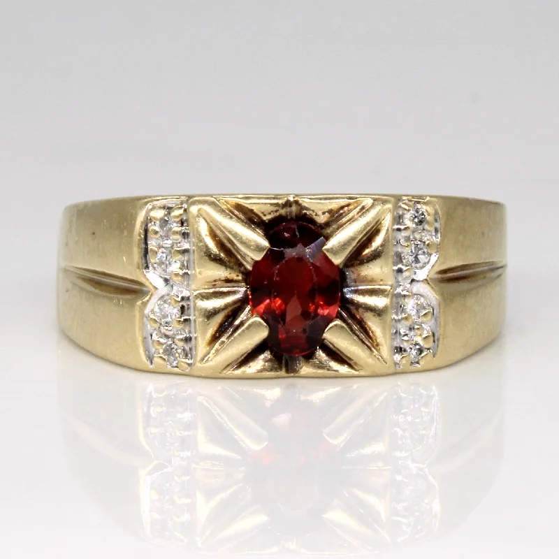 Must-Have Jewelry At Irresistible Discounts Garnet & Diamond Ring | 0.47ct, 0.04ctw | SZ 9 |