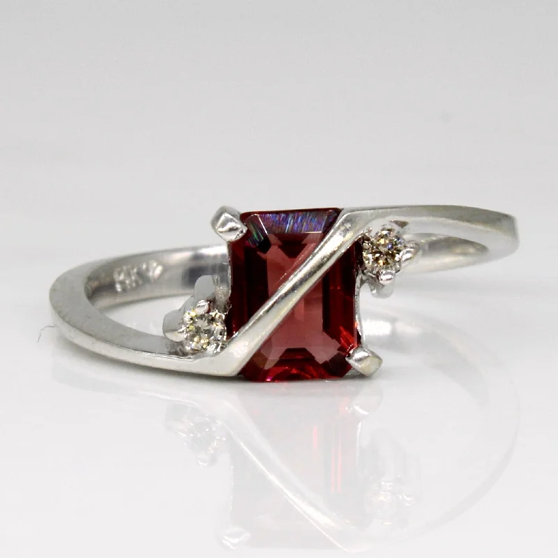 Elegant Rose Gold Jewelry For A Stylish Touch Unique Gold Overlay Garnet & Diamond Ring | 1.05ct, 0.04ctw | SZ 7.25 |