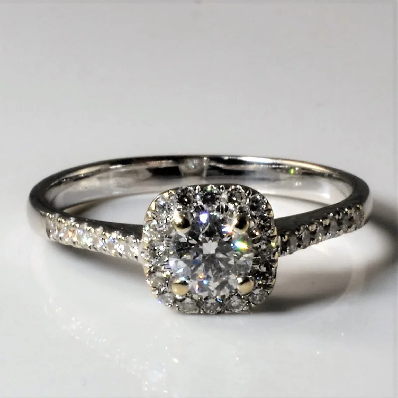 The Perfect Accessory For Less – Jewelry Sale Live Low Profile Halo Diamond Engagement Ring | 0.63ctw | SZ 8.25 |