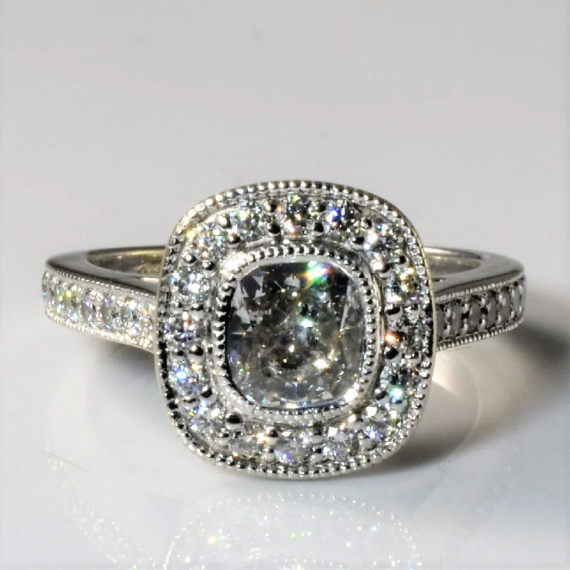 Limited-Stock Jewelry Sale – Shop Before It's Gone Cushion Cut Halo Diamond Engagement Ring | 1.47ctw | SZ 5 |