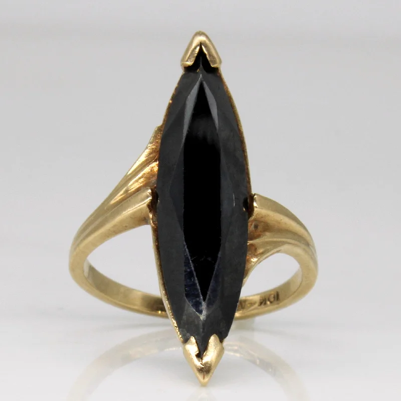 Handcrafted Beauty At Affordable Prices Bypass Hematite Navette Ring | 5.50ct | SZ 6.25 |