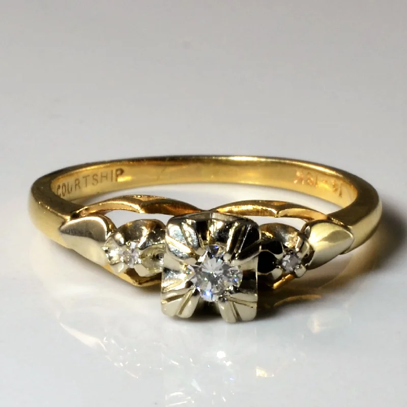 Huge Savings On Timeless Jewelry Collections High Set Retro Diamond Ring | 0,13ctw | SZ 7 |