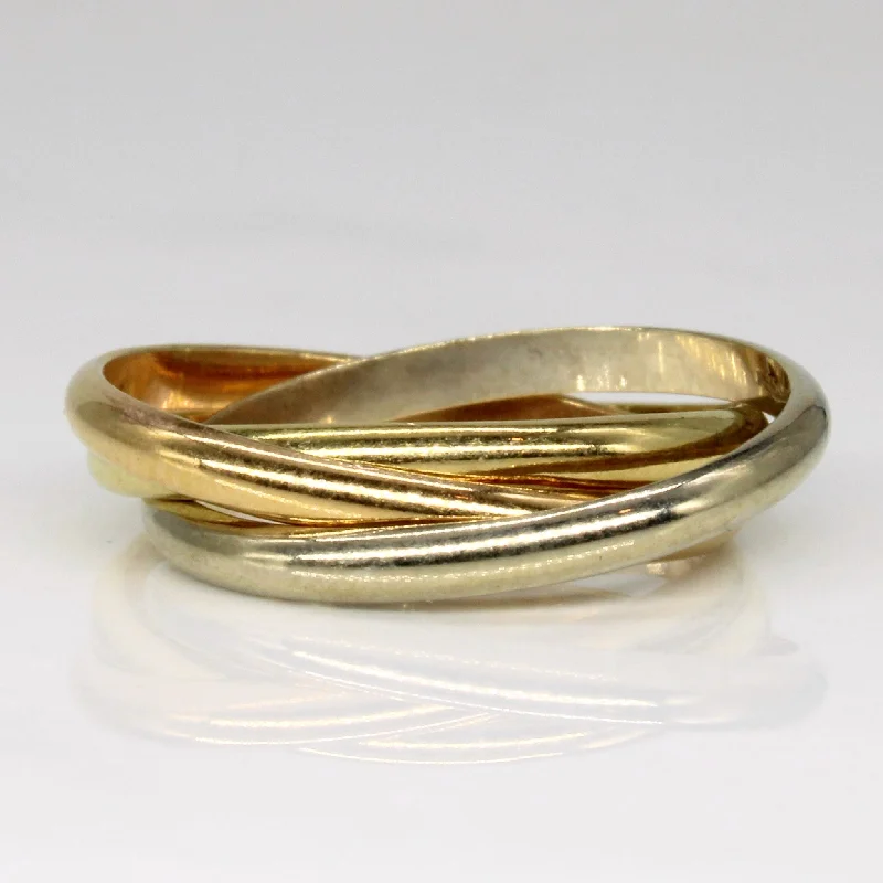 Exclusive Jewelry Discounts – Shop Now For Savings Tri Tone Interlocking Rolo Ring | SZ 5.25 |