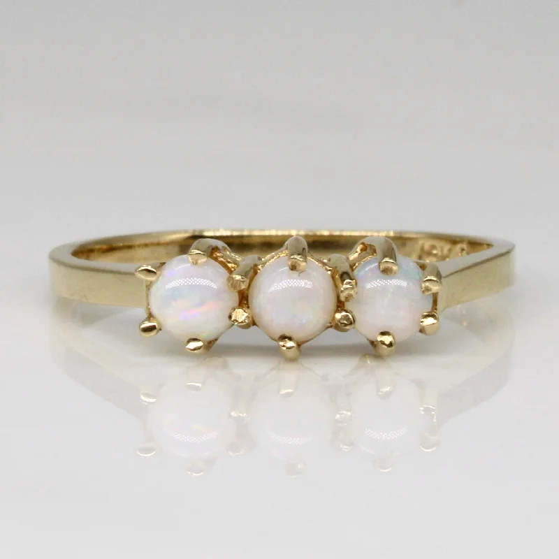 Elegant Jewelry, Affordable Luxury – Shop Now Three Stone Opal Cabochon Ring | 0.27ctw | SZ 6.5 |