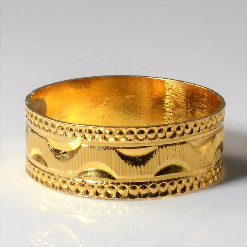 Accessorize For Less – Luxury Jewelry At Affordable Prices Ornate Yellow Gold Band | SZ 9 |