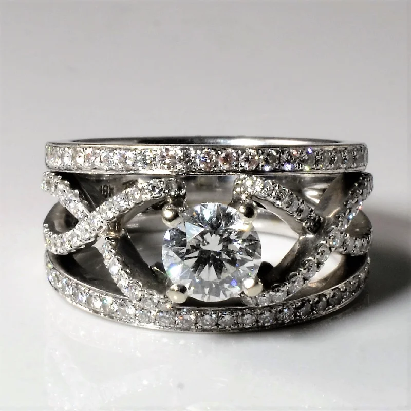 Timeless Elegance Now At Special Discounts Soldered Diamond Infinity Wedding Set | 1.33ctw | SZ 5.75 |