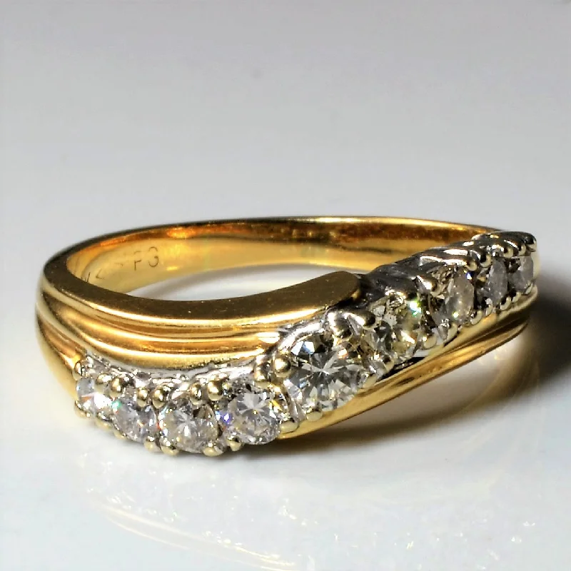 Flash Jewelry Sale – Get Stunning Pieces At Low Prices Pave Diamond Wave Gold Ring | 0.47ctw | SZ 7.25 |