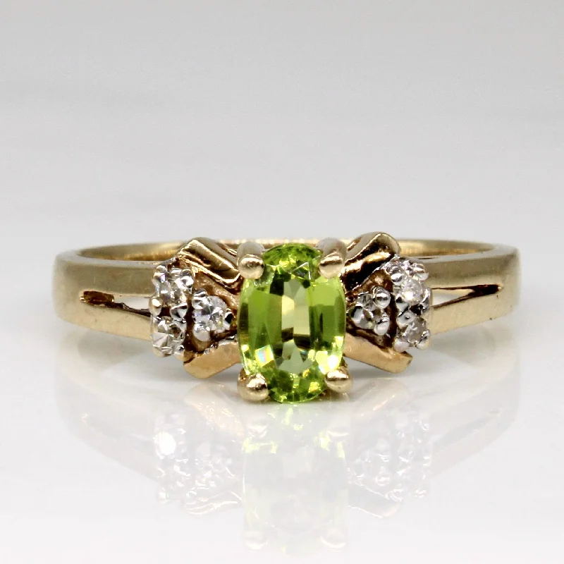 Don't Miss Out On Jaw-Dropping Jewelry Discounts Peridot & Diamond Ring | 0.40ct, 0.06ctw | SZ 6.25 |