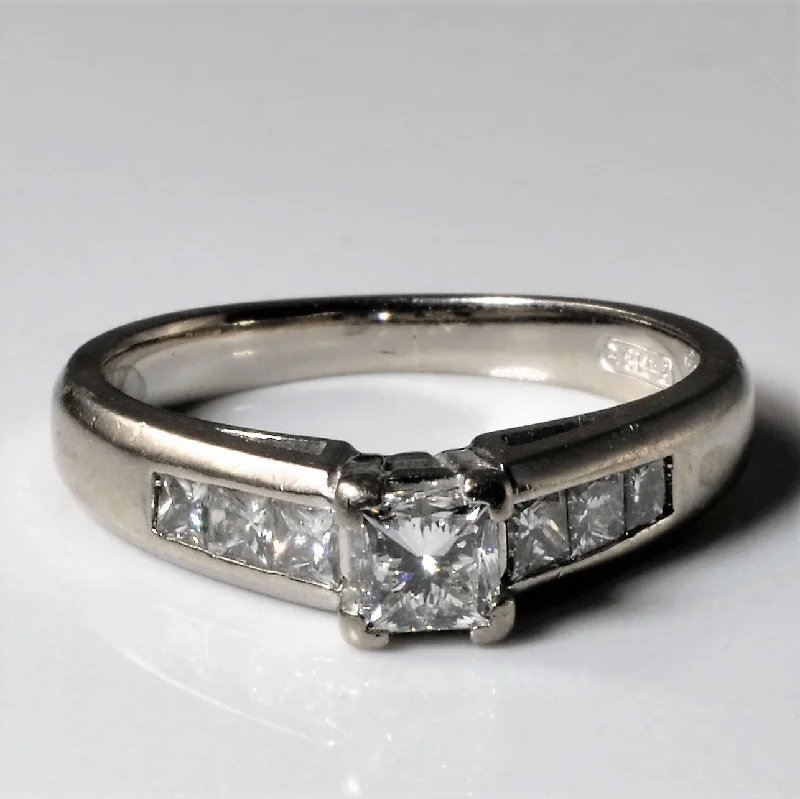 Timeless Elegance At Unbelievable Discounts Princess Diamond Engagement Ring | 0.71ctw | SZ 5.5 |