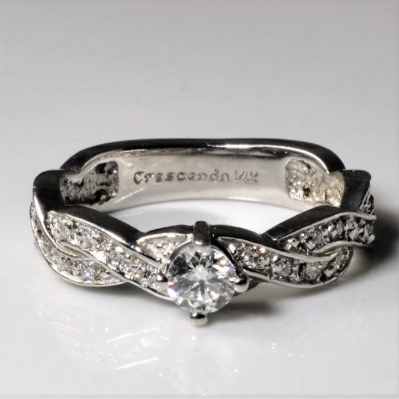 Shine Bright With Our Special Jewelry Promotions Braided Diamond Engagement Ring | 0.36ctw | SZ 6.25 |