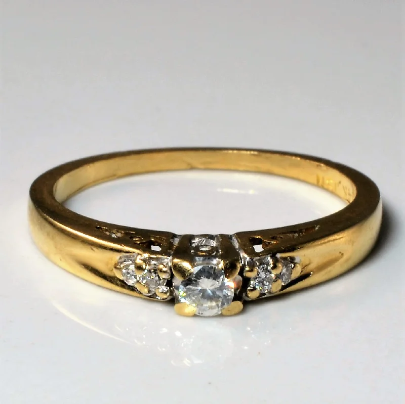 The Jewelry Sale You've Been Waiting For Is Here Yellow Gold Diamond Promise Ring | 0.10ctw | SZ 6.5 |