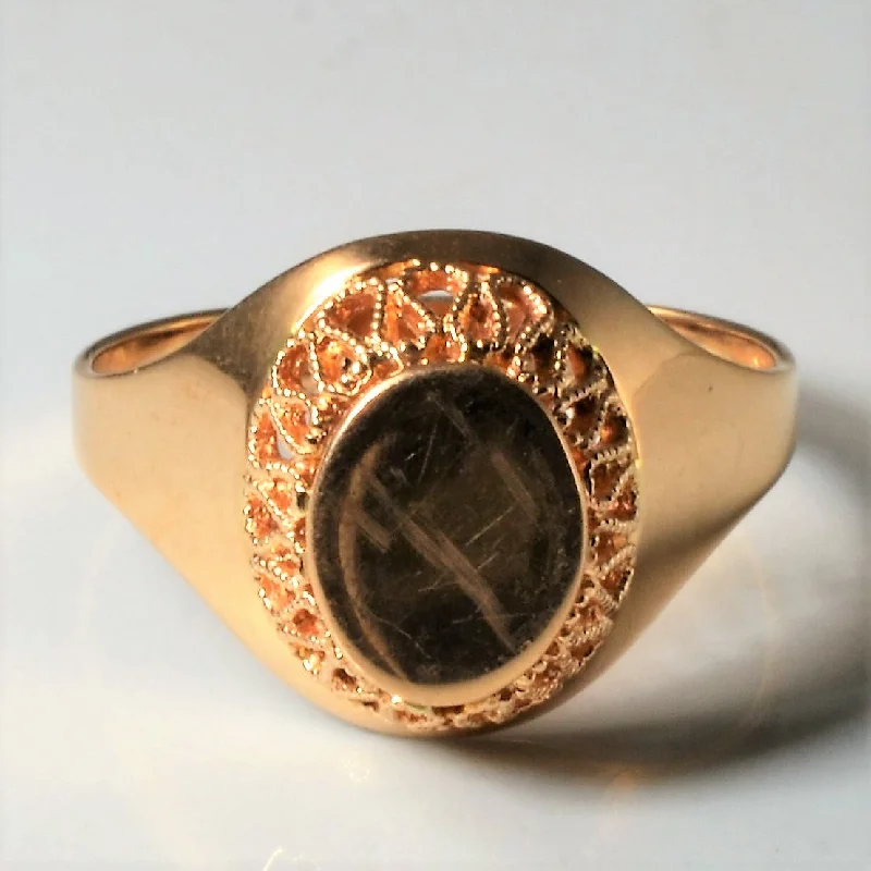 Luxury Meets Affordability – Jewelry Sale Now Live Rose Gold Signet Dome Ring | SZ 10.5 |