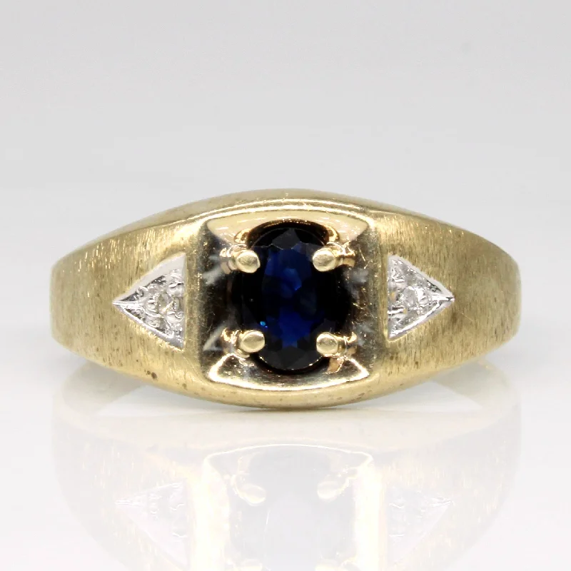 Upgrade Your Jewelry Collection For Less Tapered Sapphire & Diamond Ring | 0.42ct, 0.01ctw | SZ 10.25 |