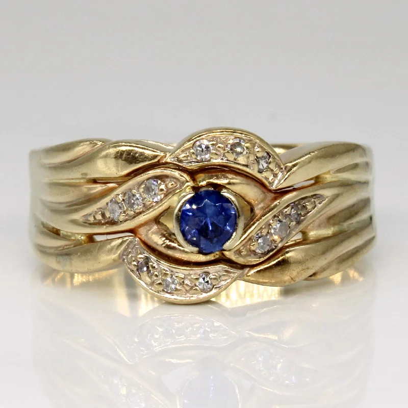 High-End Sparkle, Low-End Prices – Jewelry Sale Live Synthetic Sapphire & Diamond Ring | 0.23ct, 0.09ctw | SZ 10.5 |