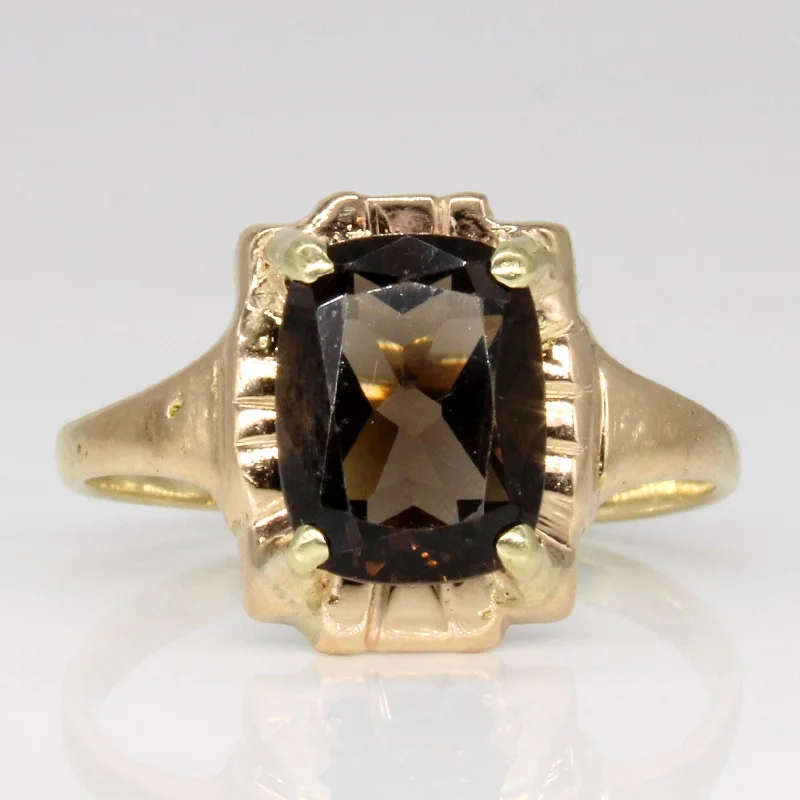 Premium Jewelry At Promotional Prices – Shine Today Cushion Cut Smoky Quartz Cocktail Ring | 1.64ct | SZ 6 |